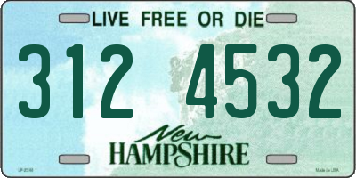 NH license plate 3124532