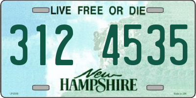 NH license plate 3124535