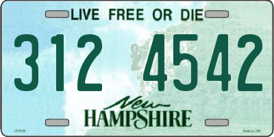 NH license plate 3124542