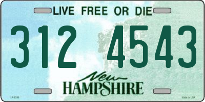 NH license plate 3124543