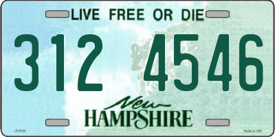 NH license plate 3124546