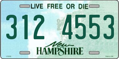NH license plate 3124553