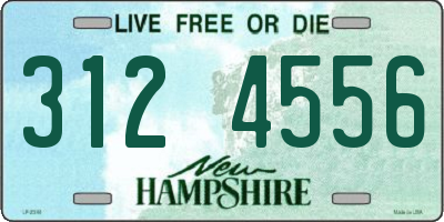 NH license plate 3124556