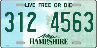 NH license plate 3124563