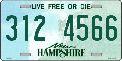 NH license plate 3124566