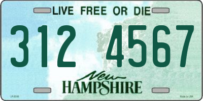 NH license plate 3124567
