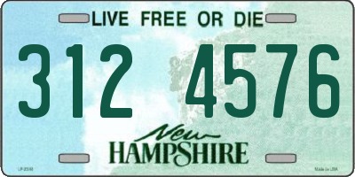 NH license plate 3124576