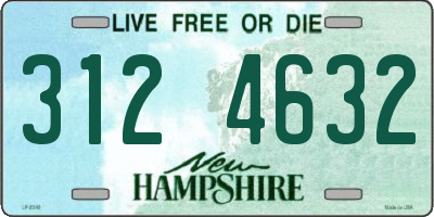 NH license plate 3124632