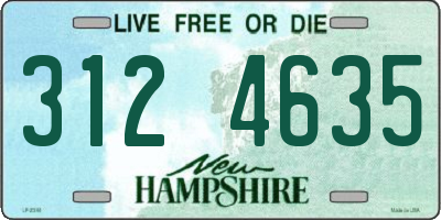 NH license plate 3124635