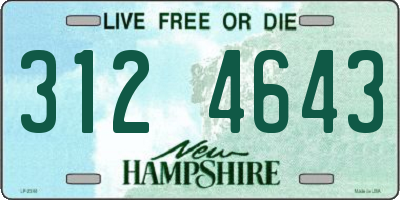 NH license plate 3124643