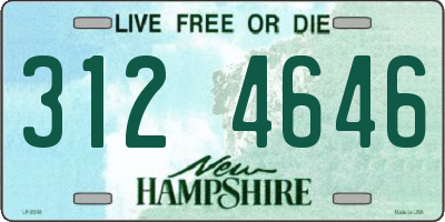 NH license plate 3124646