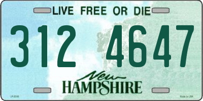 NH license plate 3124647