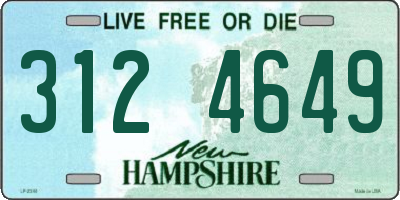 NH license plate 3124649
