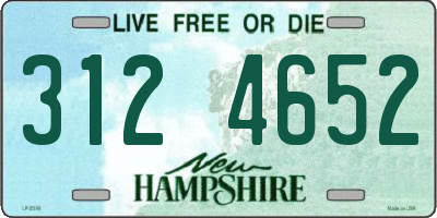 NH license plate 3124652