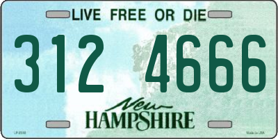 NH license plate 3124666