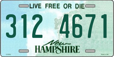 NH license plate 3124671