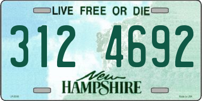 NH license plate 3124692