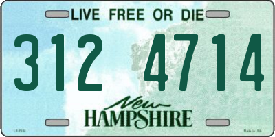 NH license plate 3124714