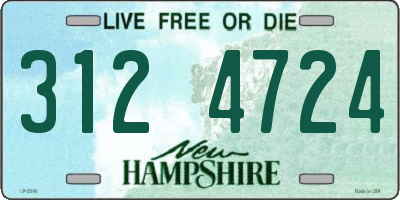 NH license plate 3124724