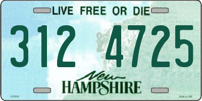 NH license plate 3124725