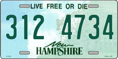 NH license plate 3124734