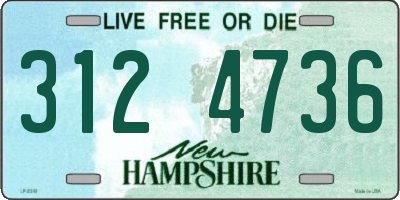 NH license plate 3124736