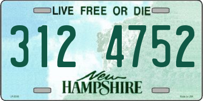 NH license plate 3124752