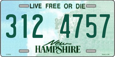 NH license plate 3124757