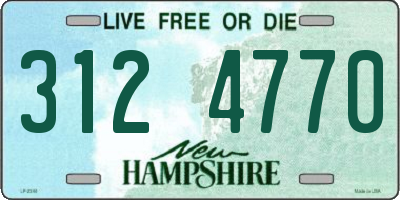 NH license plate 3124770