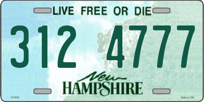 NH license plate 3124777