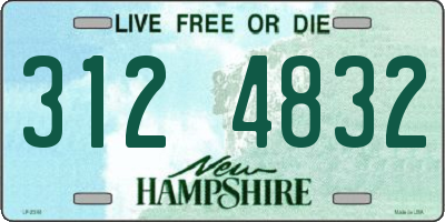 NH license plate 3124832