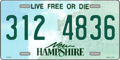 NH license plate 3124836