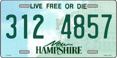 NH license plate 3124857