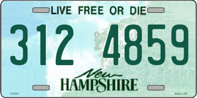 NH license plate 3124859