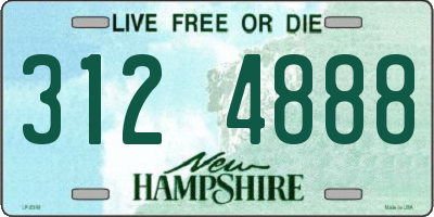 NH license plate 3124888