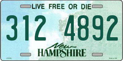 NH license plate 3124892