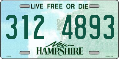 NH license plate 3124893