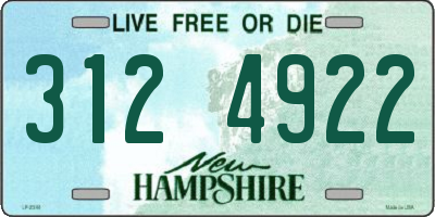 NH license plate 3124922