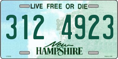 NH license plate 3124923