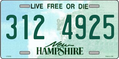NH license plate 3124925