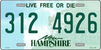 NH license plate 3124926