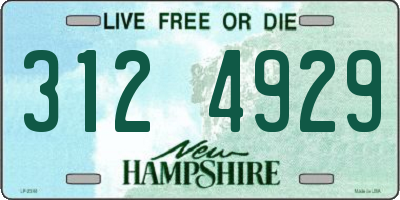 NH license plate 3124929