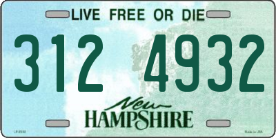 NH license plate 3124932