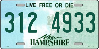 NH license plate 3124933