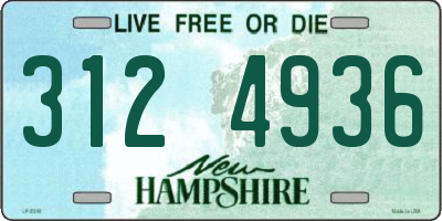 NH license plate 3124936
