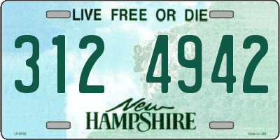 NH license plate 3124942