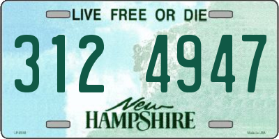 NH license plate 3124947