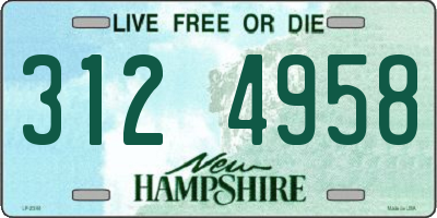 NH license plate 3124958