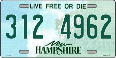 NH license plate 3124962