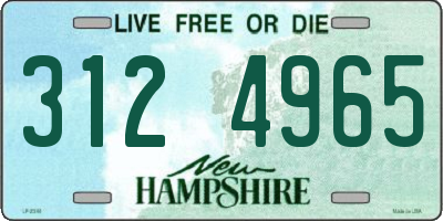 NH license plate 3124965